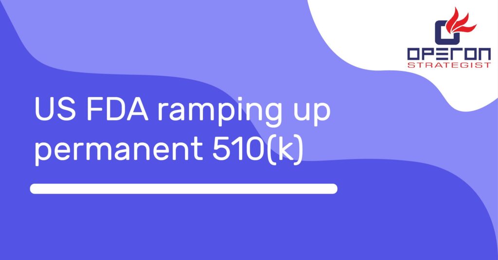 美国FDA增加永久510(k)